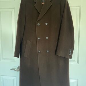 Mens Jos. A. Bank Overcoat - Topcoat - Dark Brown - 46R